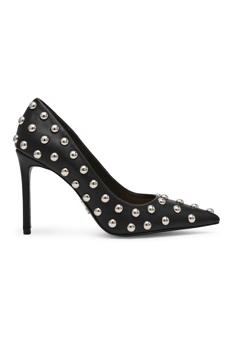 Steve Madden Стилето от еко кожа с капси - Черен/Сребрист