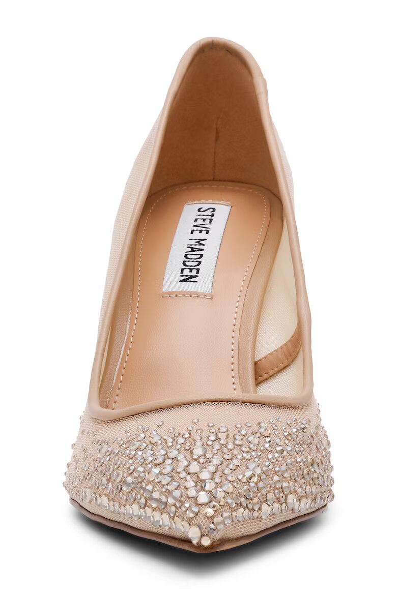 Steve Madden Текстилни обувки Chantelle с декоративни камъни Крем