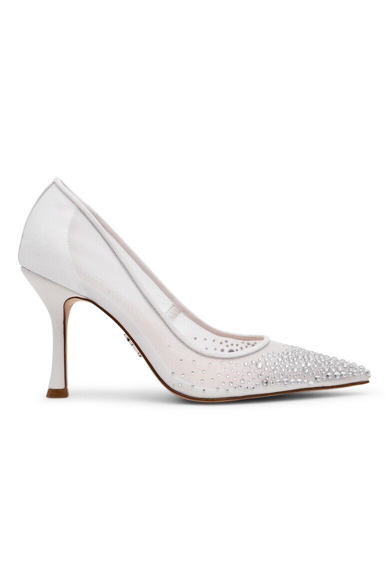 Steve Madden Текстилни обувки Chantelle с декоративни камъни Мръснобял