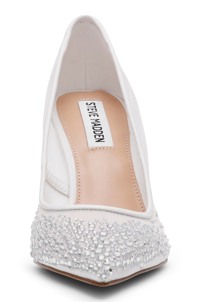 Steve Madden Текстилни обувки Chantelle с декоративни камъни Мръснобял
