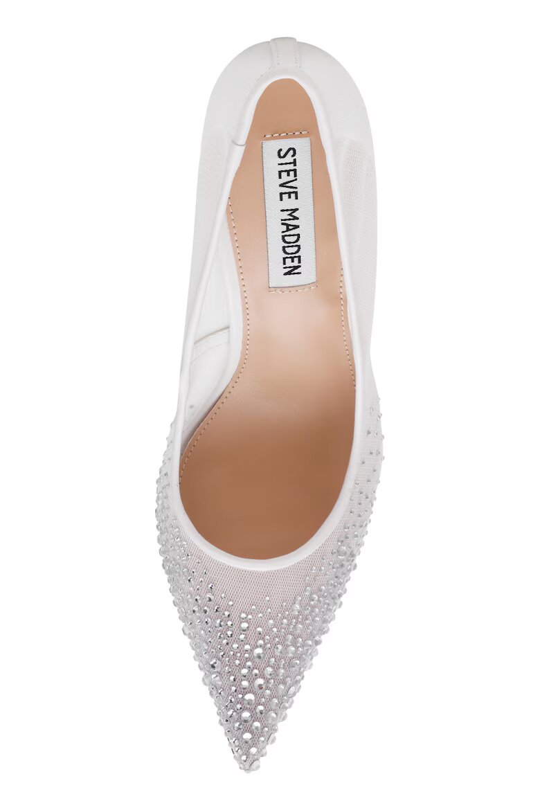 Steve Madden Текстилни обувки Chantelle с декоративни камъни Мръснобял