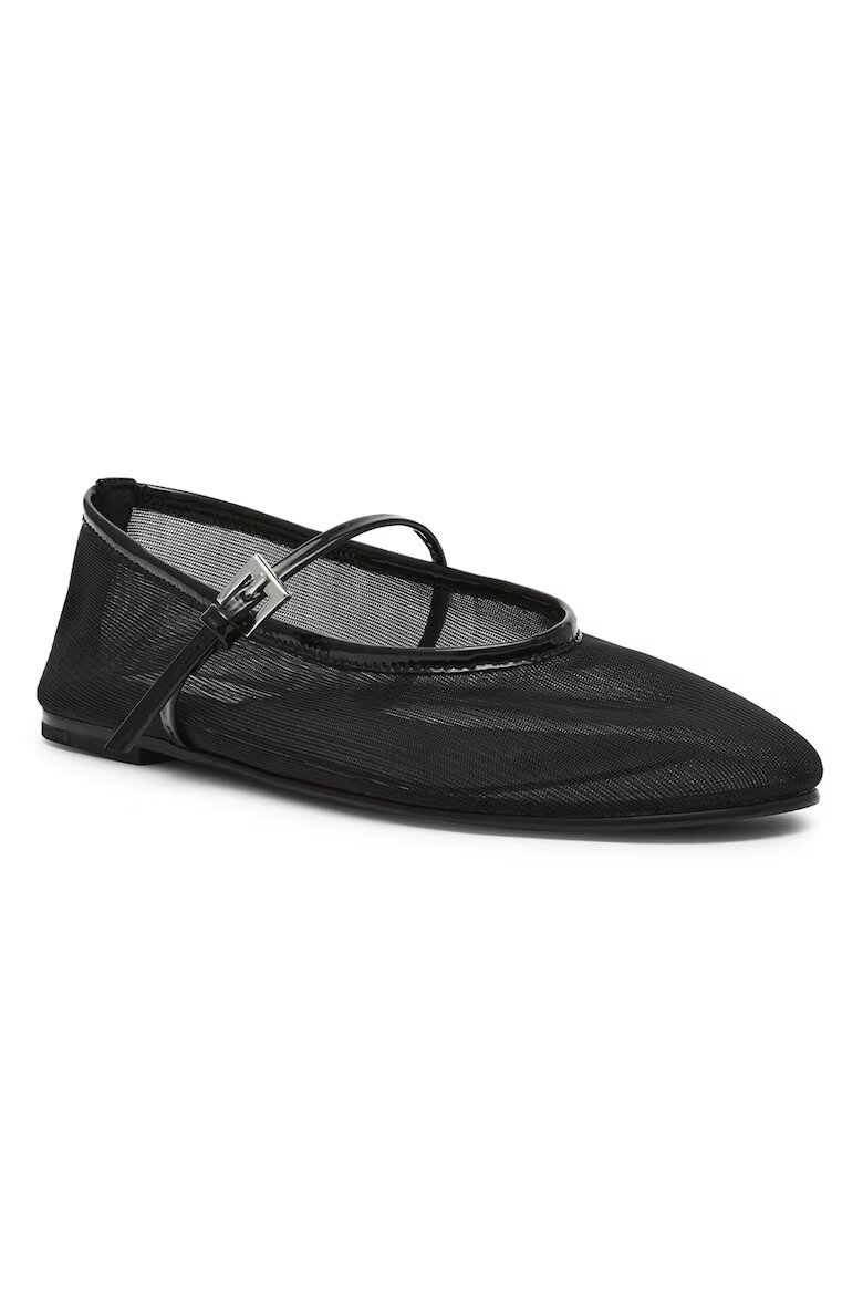 Steve Madden Текстилни пантофки с тока Черен/Прозрачен