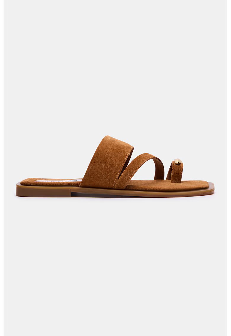 Steve Madden Велурени чехли - Канелено кафяво