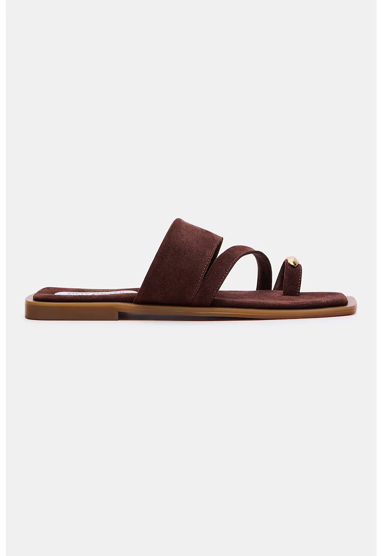 Steve Madden Велурени чехли - Златист/Коняк кафяв