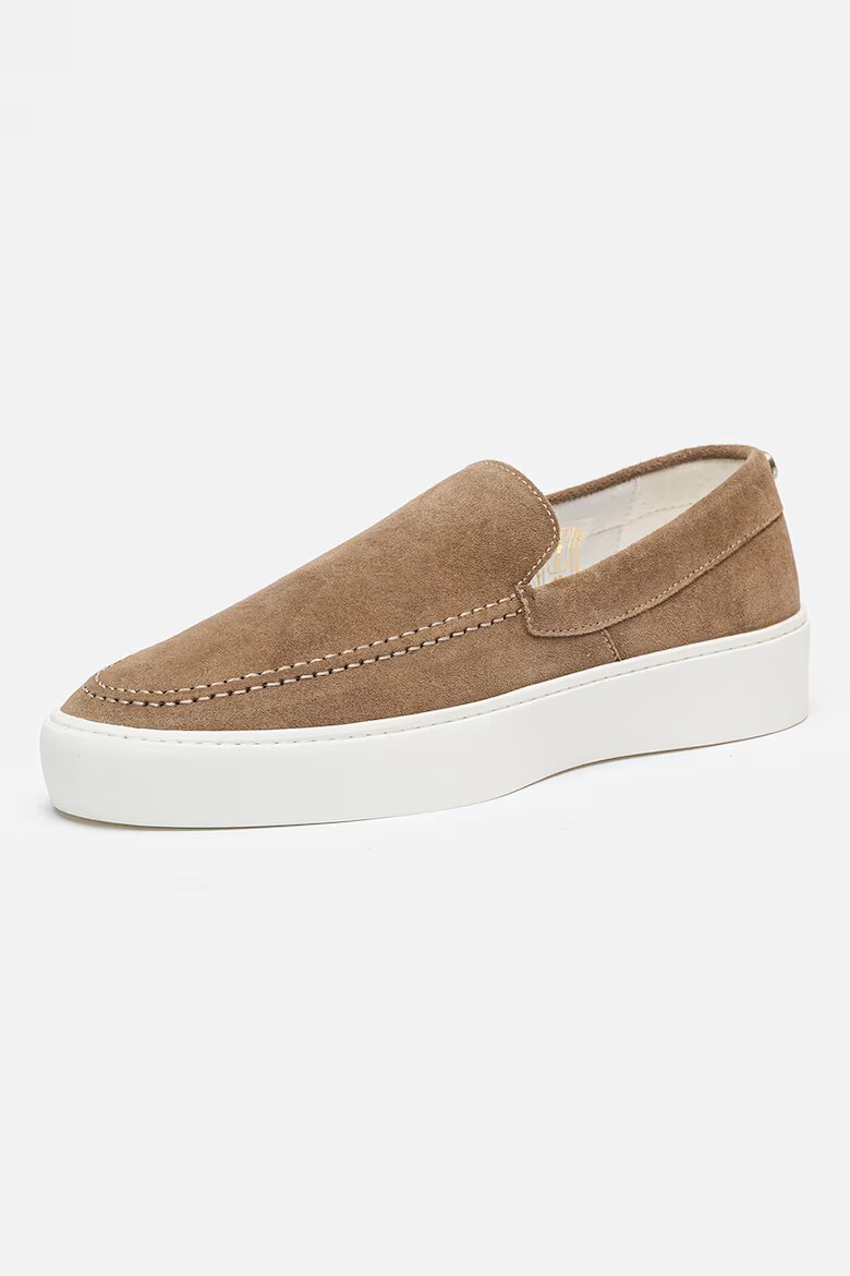 Steve Madden Велурени мокасини Leyton Тъмнокафяв