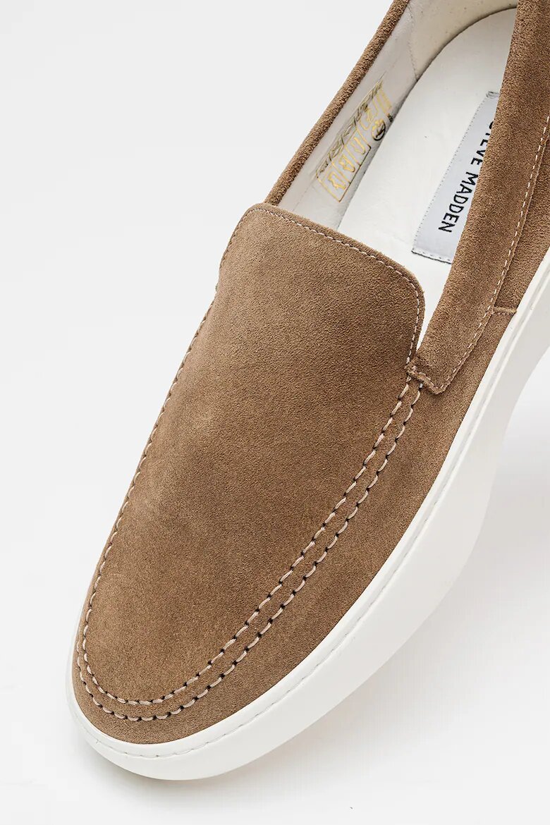 Steve Madden Велурени мокасини Leyton Тъмнокафяв