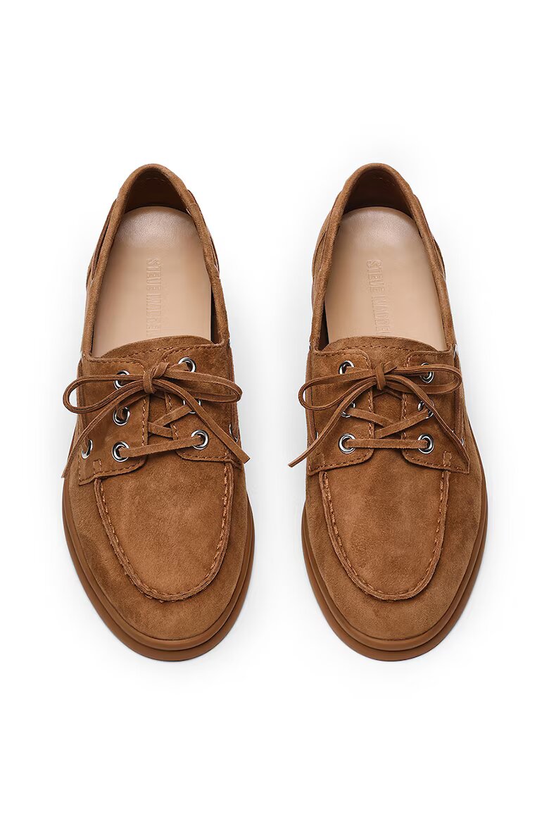 Steve Madden Велурени мокасини Ports Светлокафяв