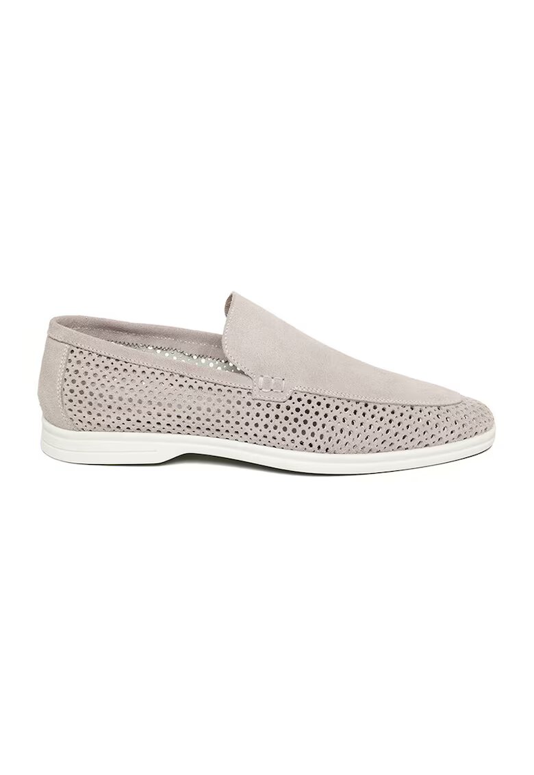 Steve Madden Велурени мокасини с перфорации - Прашен люляк