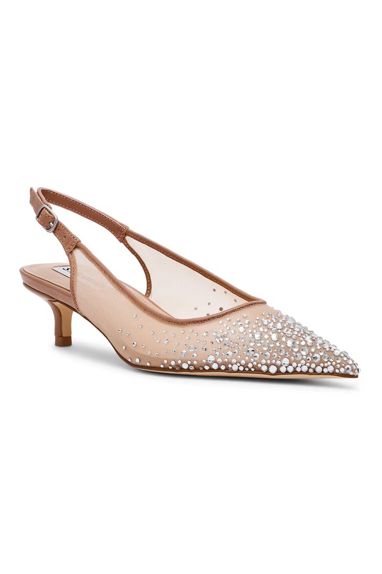 Steve Madden Заострени обувки Katty с отворена пета Кафяв/Сребрист