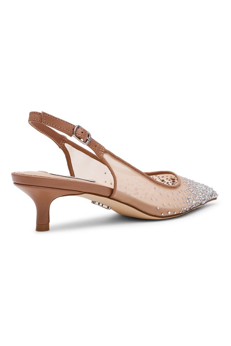 Steve Madden Заострени обувки Katty с отворена пета Кафяв/Сребрист