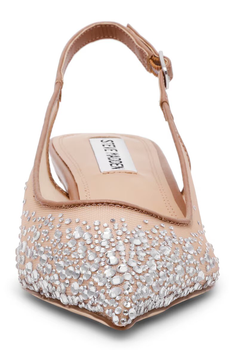 Steve Madden Заострени обувки Katty с отворена пета Кафяв/Сребрист