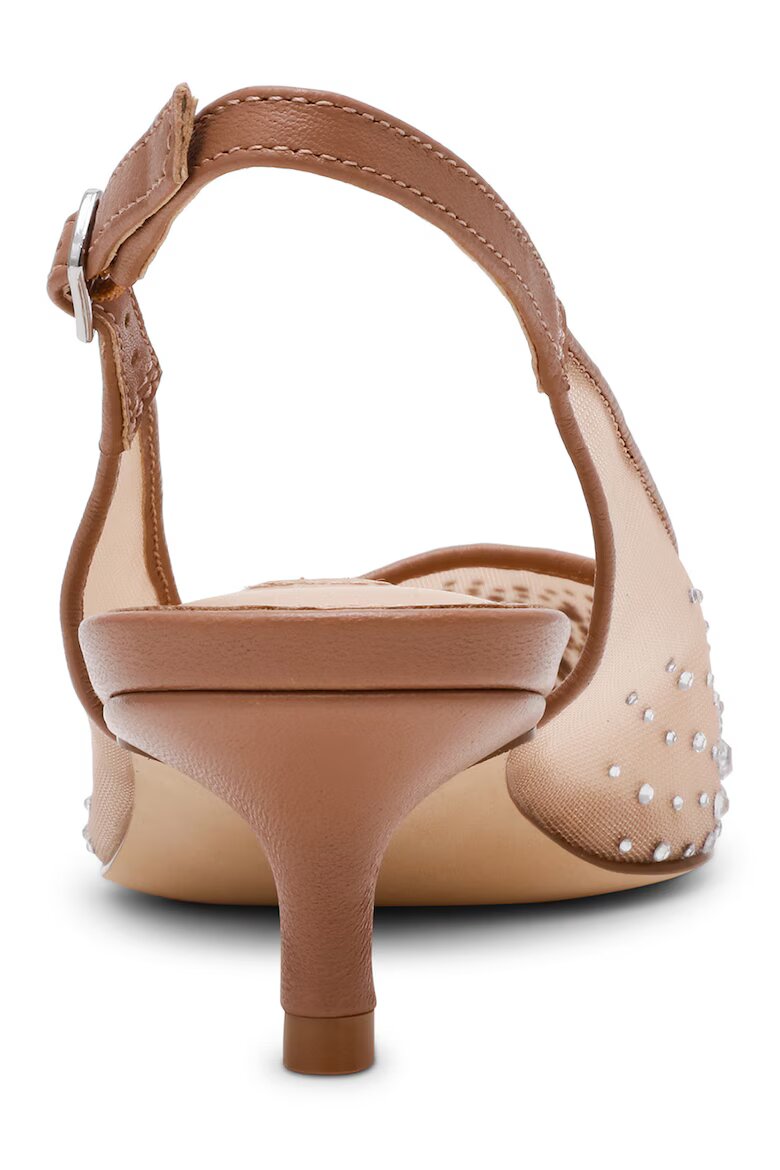 Steve Madden Заострени обувки Katty с отворена пета Кафяв/Сребрист
