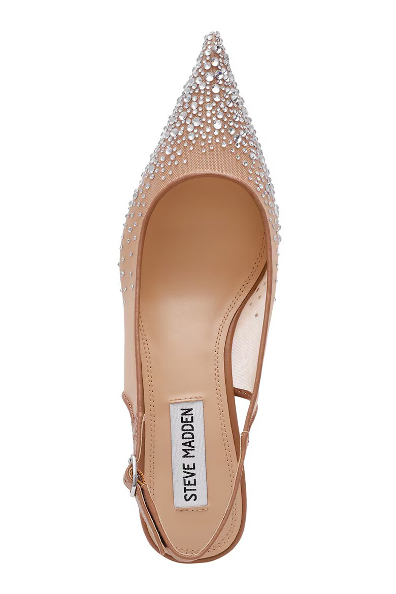 Steve Madden Заострени обувки Katty с отворена пета Кафяв/Сребрист