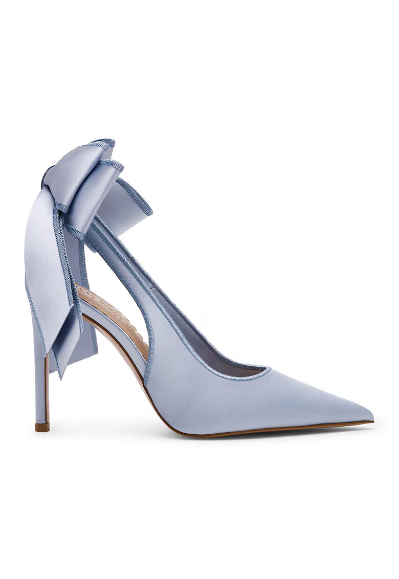 Steve Madden Заострени обувки Teacup с панделка - Пастелносин