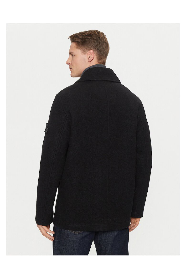 STONE ISLAND Мъжко палто черно вълна