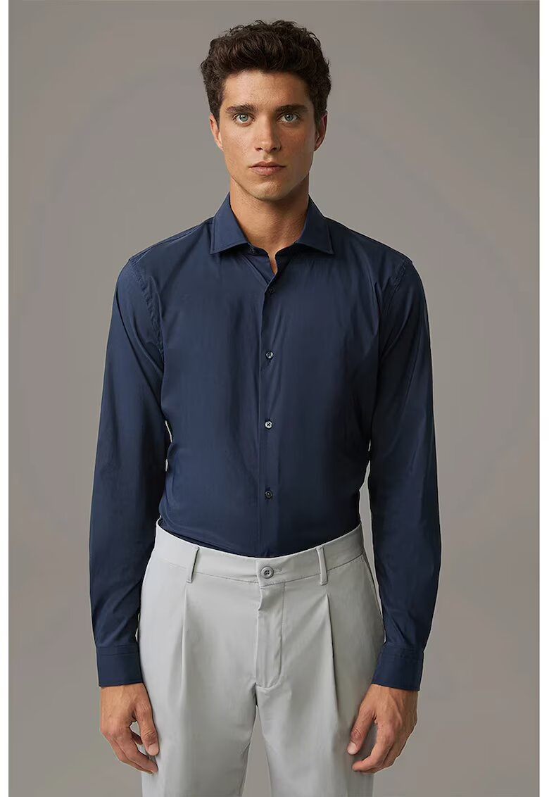 Strellson Асиметрична риза regular fit - Тъмносин