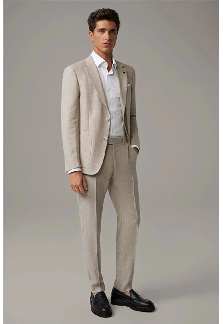 Strellson Елегантен панталон slim fit - Бежов