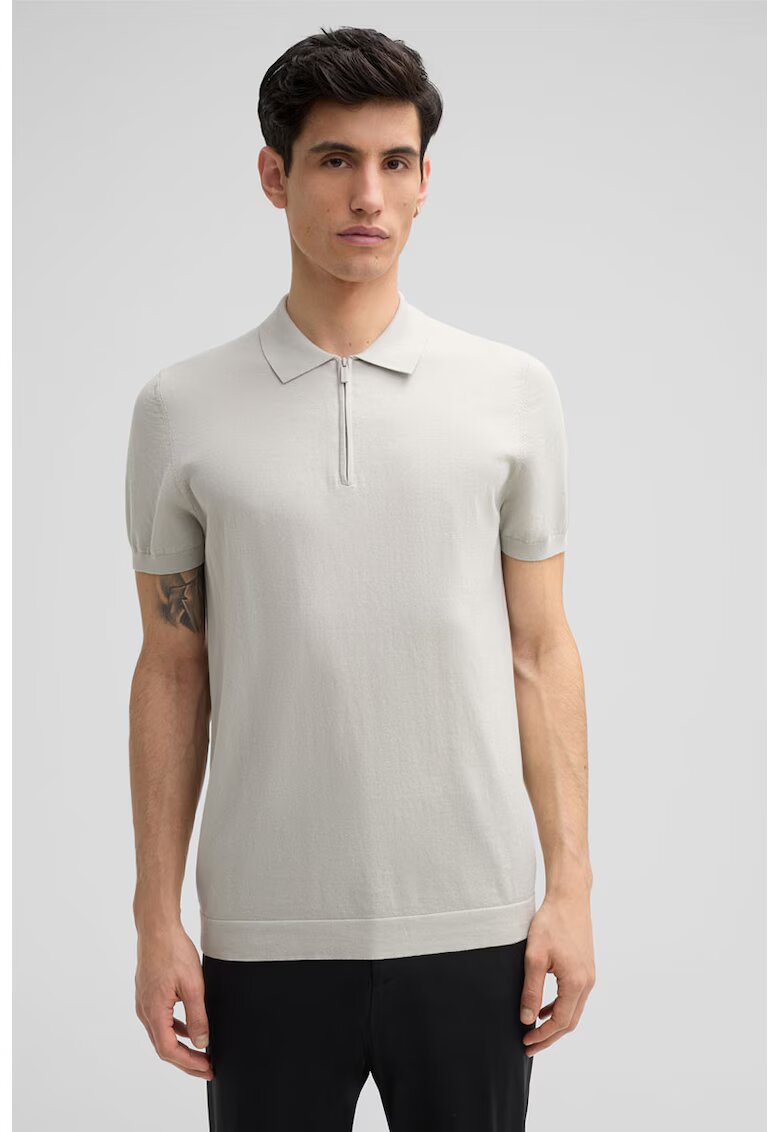 Strellson Тениска Regular Fit с поло яка 30045704 - Сив