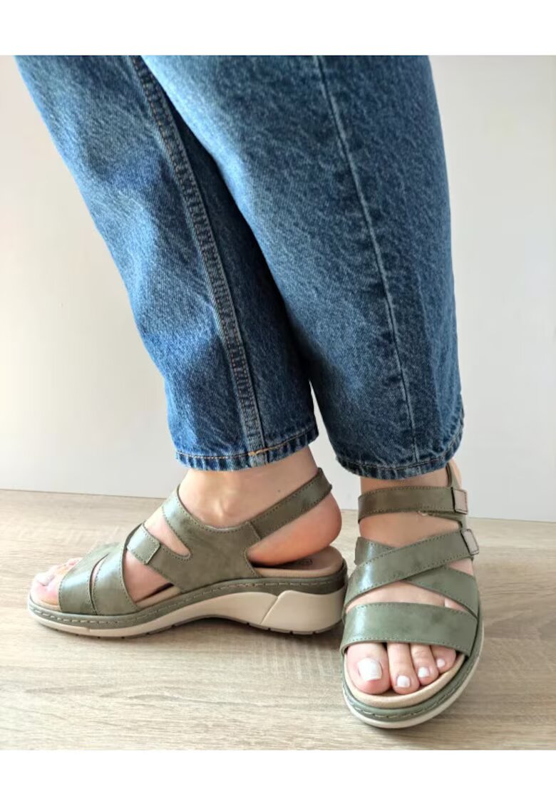 Suave Ежедневни дамски сандали 18000T Azores 40-N Kaki - Зелени