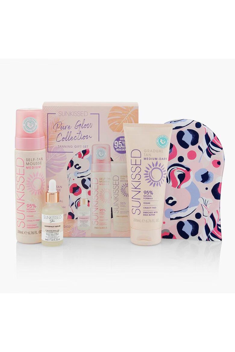 Sunkissed Комплект автобронзант Pure Glow Collection Gift Set Medium 95% Natural Ingredients