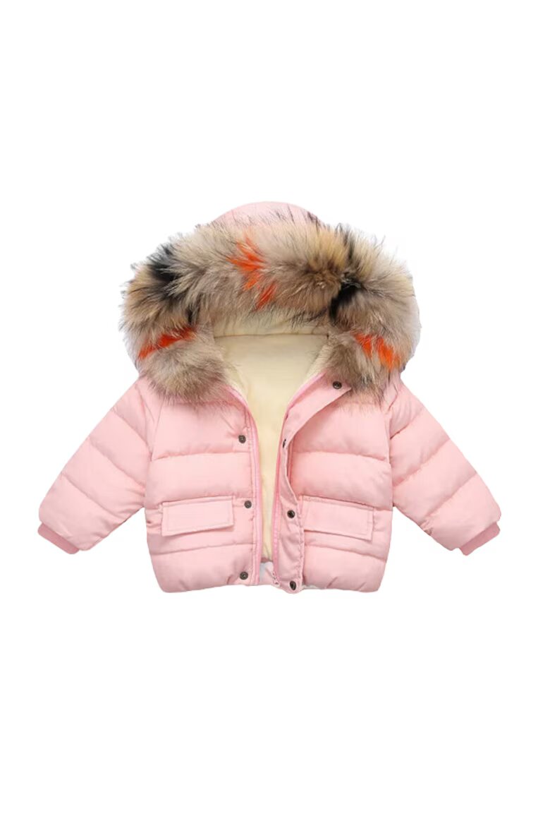 Superbaby Детско яке гладко момичета цип дълъг ръкав розово 116-122 СМ