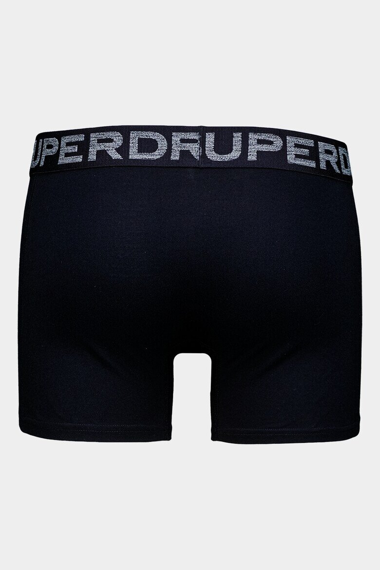 Superdry & Co Боксерки с памук с лого - 3 чифта Черен/Мандарина