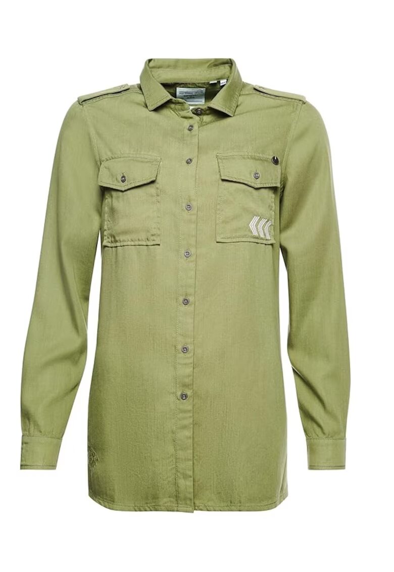Superdry  Co Дамска риза - Superdry - Lyocell - Khaki -