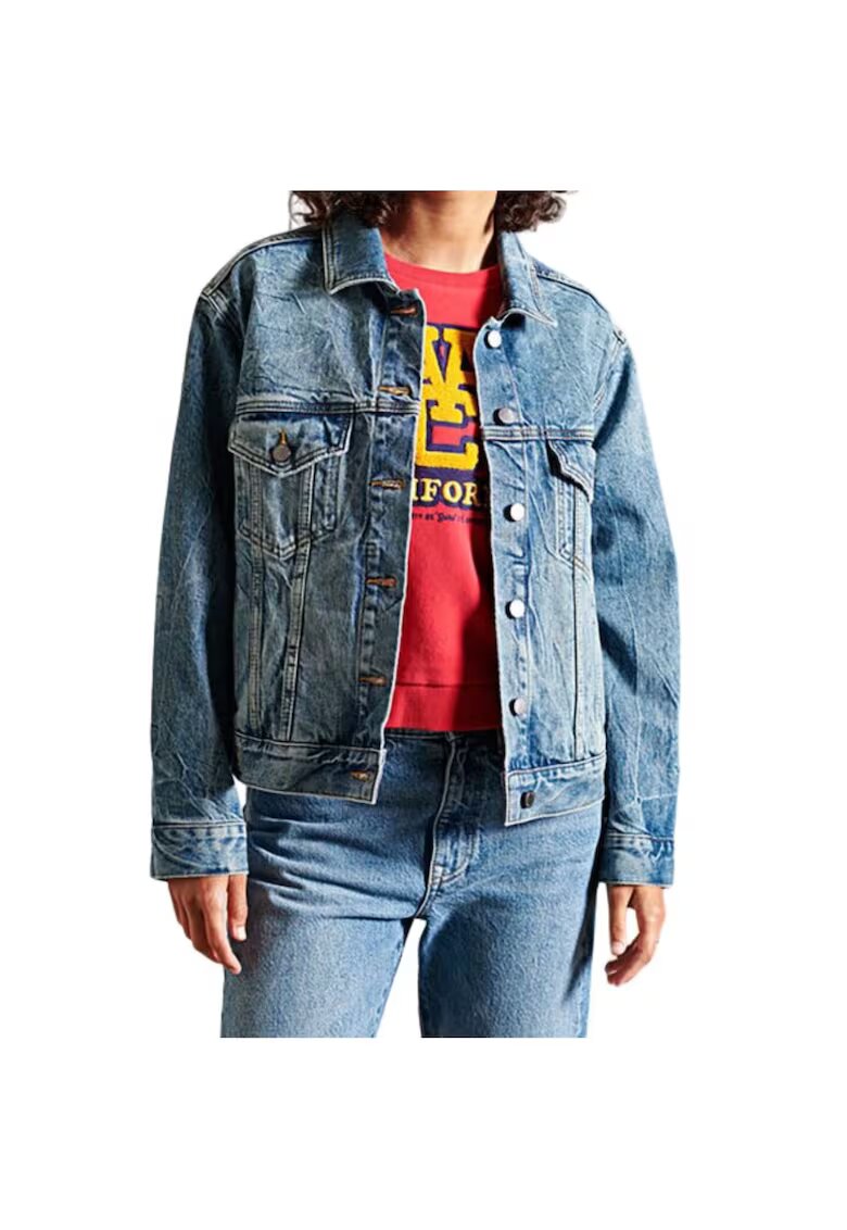 Superdry  Co Дънково яке Superdry - памук/еластан - синьо