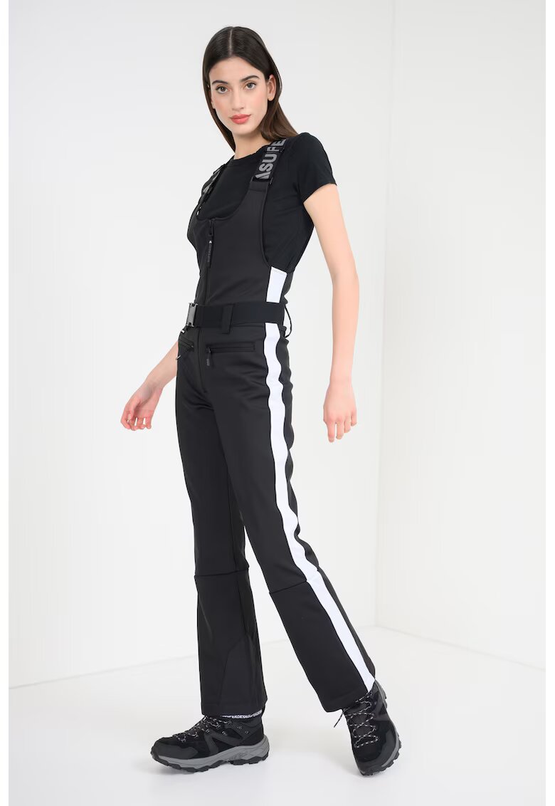 Superdry  Co SUPERDRY - Непромокаем ски гащеризон Luxe Dungaree - Бял/Черен