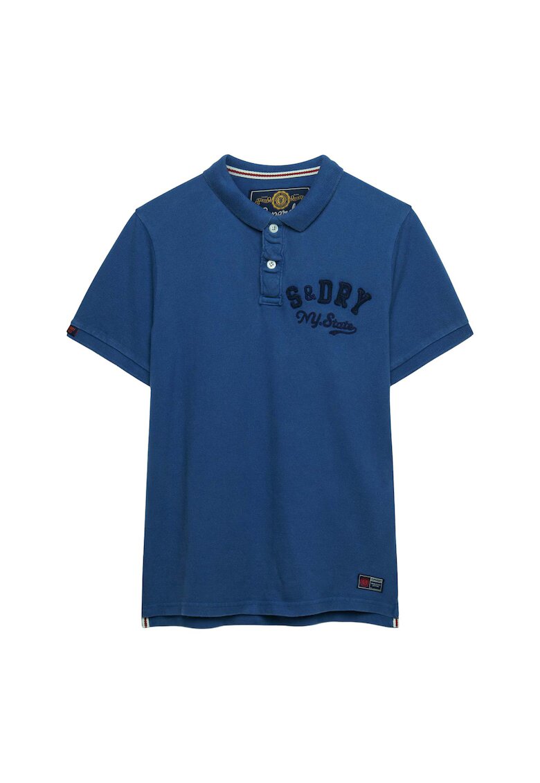 Superdry  Co SUPERDRY - Тениска с яка и принт