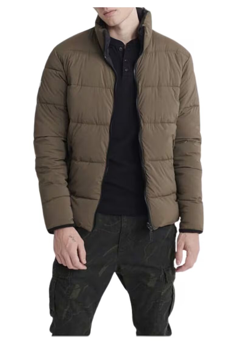 Superdry Мъжко яке Printed Reversible - каки/черно - XL - подплатено - без десен