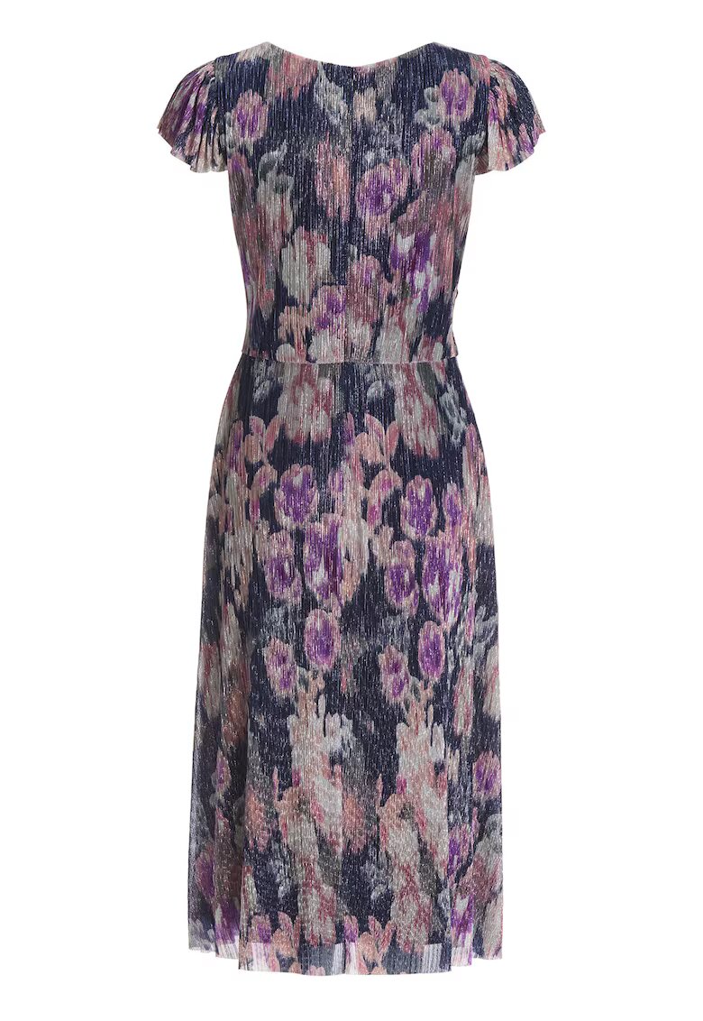 Swing Коктейлна рокля - тъмносиня - 55% полиестер - 45% метални влакна
