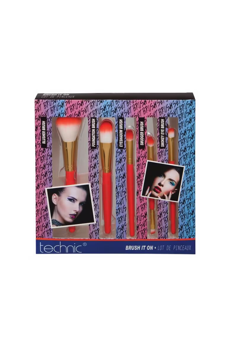 Technic Комплект четки за грим Brush It On 5 четки