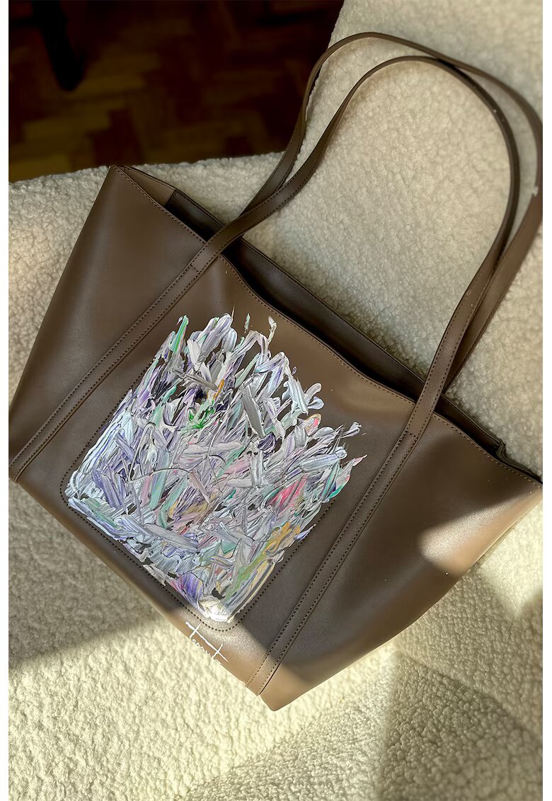 Tessuto Чанта Tote от еко кожа с ръчна рисунка