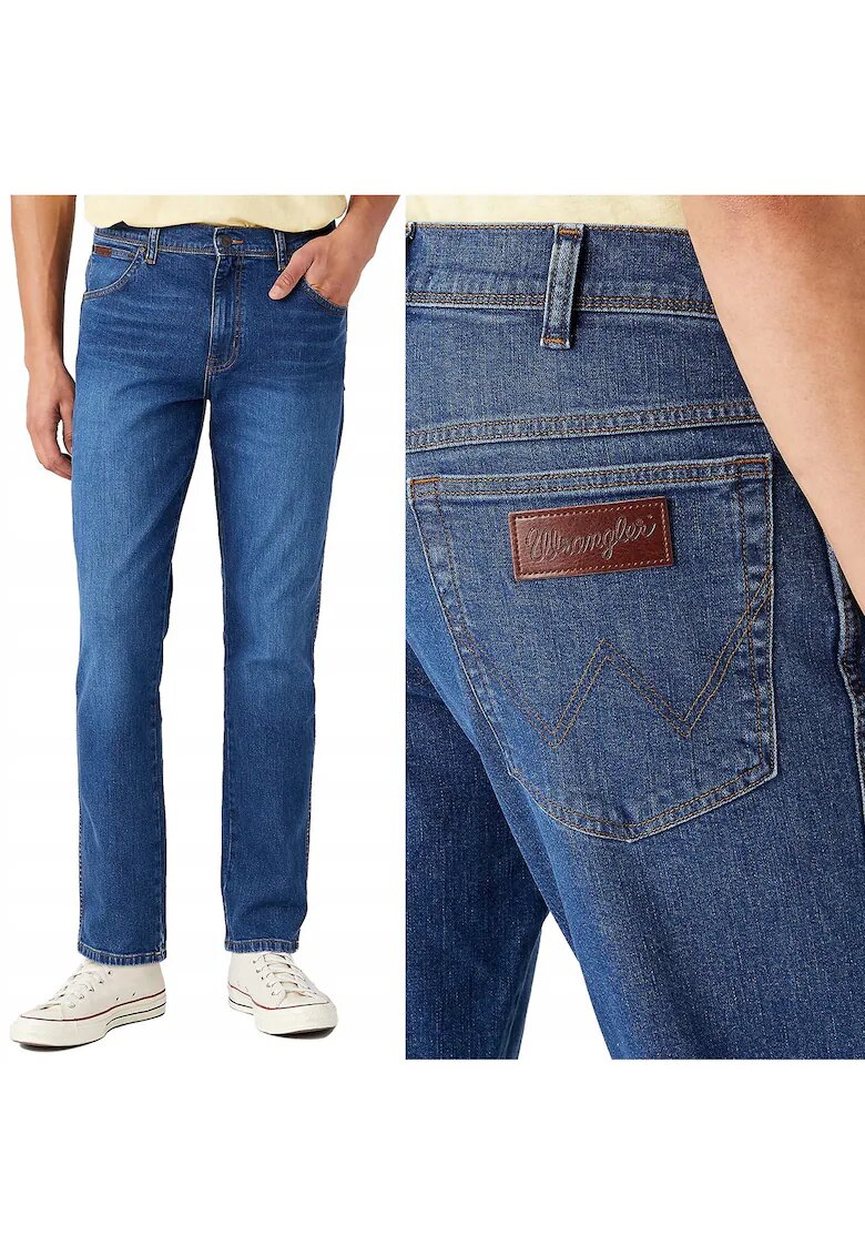 Texas Мъжки дънки 821 Authentic Straight - сини - W38 L30 - леко еластичен деним