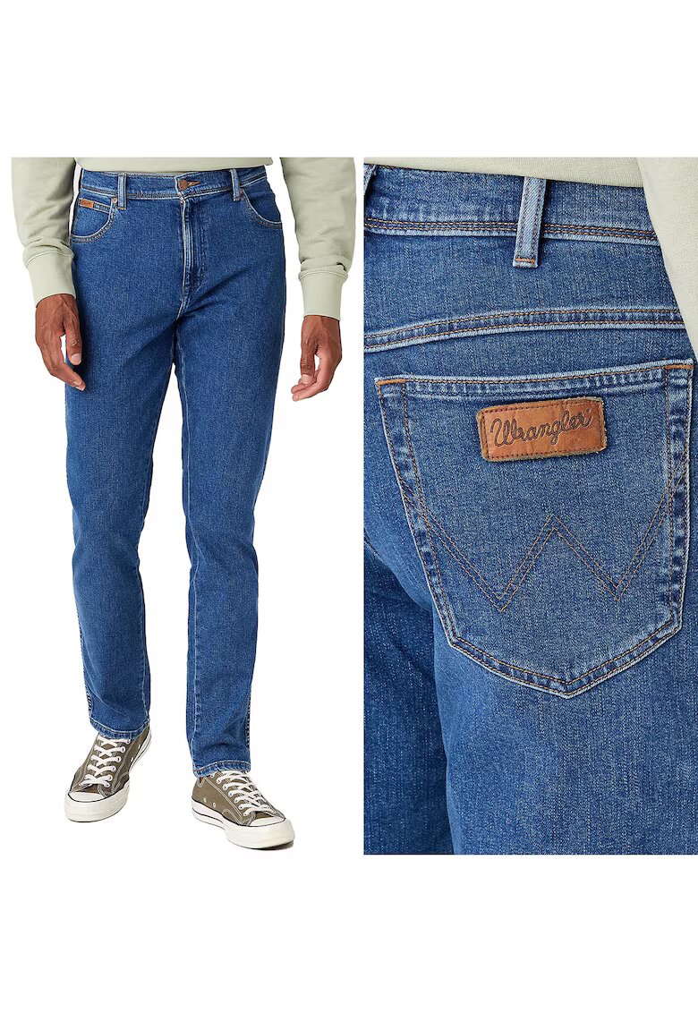 Texas Slim Мъжки дънки Wrangler W30 L34 - сини - вталени - еластични