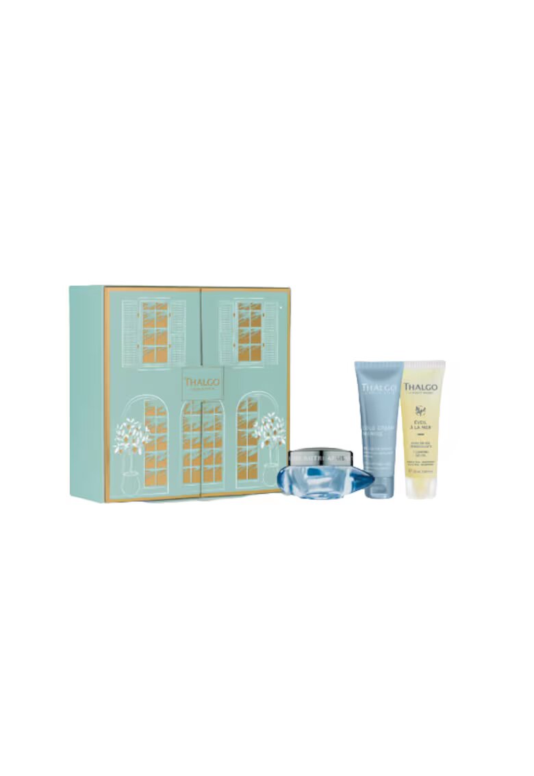 Thalgo Комплект за суха и чувствителна кожа Cold Cream Marine Nourishing - крем 50 мл - маска с успокояващ ефект 50 мл - почистващ гел за лице 50 мл