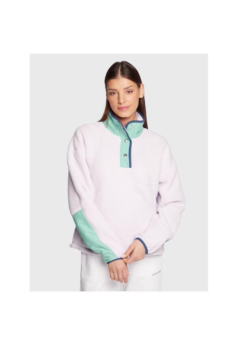 The North Face Дамски спортен суичър с качулка - Cragmont Fleece - 1/4 тик-так - бял - полиестер -