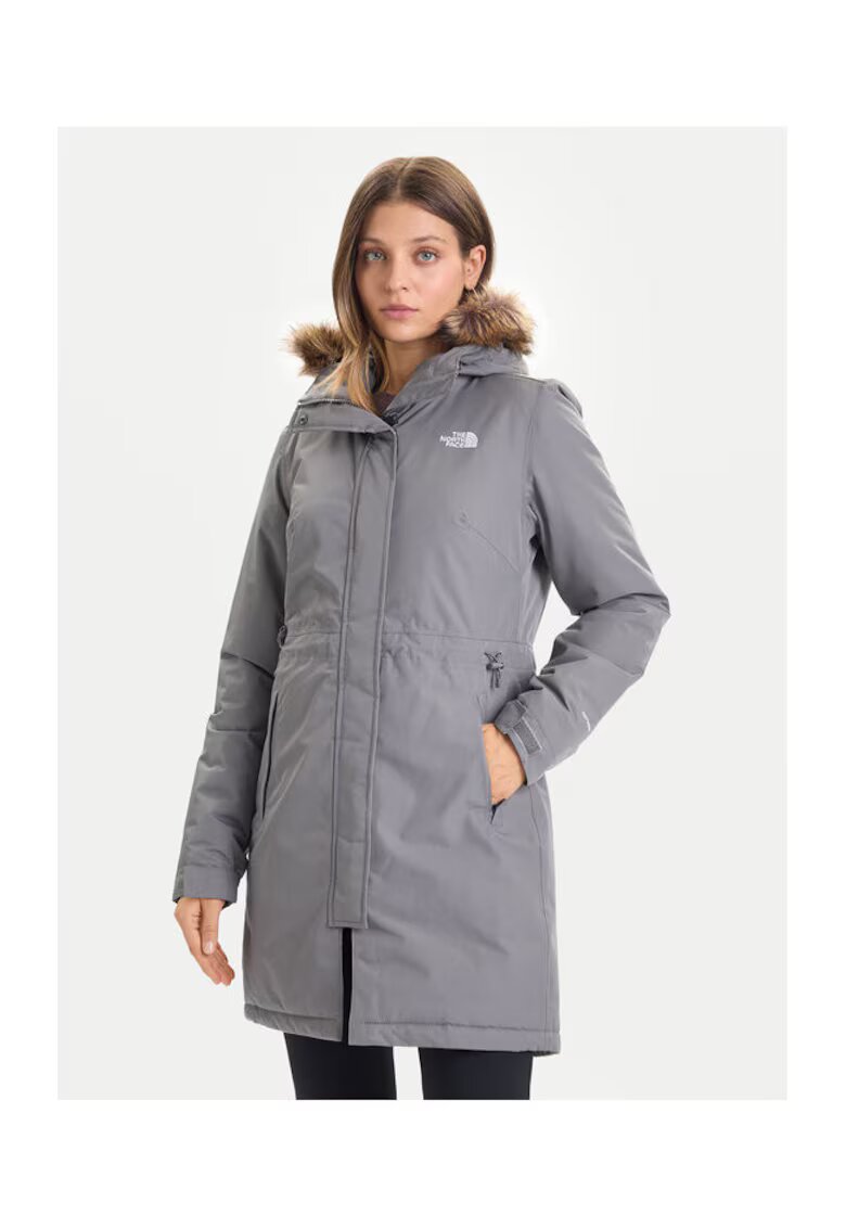 The North Face Дамско яке сиво - парка - устойчив материал