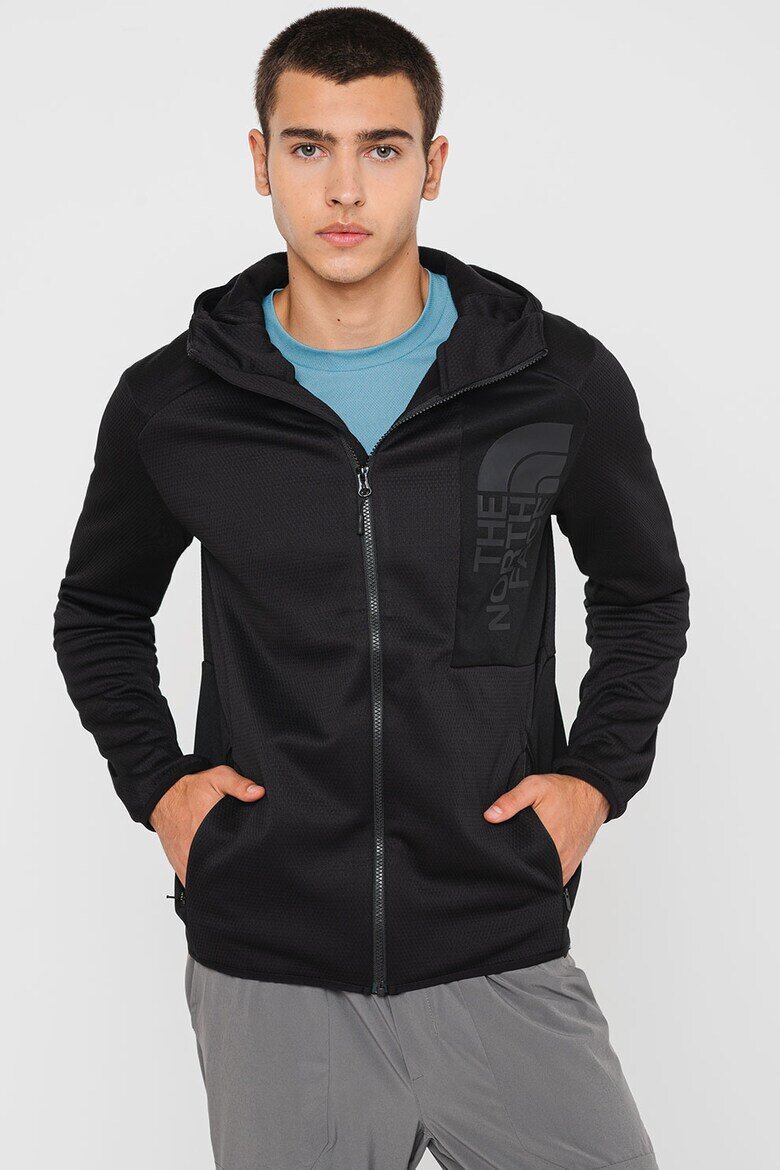 The North Face Худи Merak за хайкинг с цип Черен меланж
