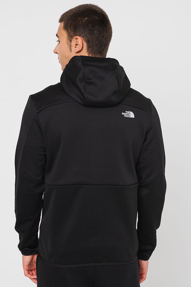 The North Face Худи Merak за хайкинг с цип Избеляло черно