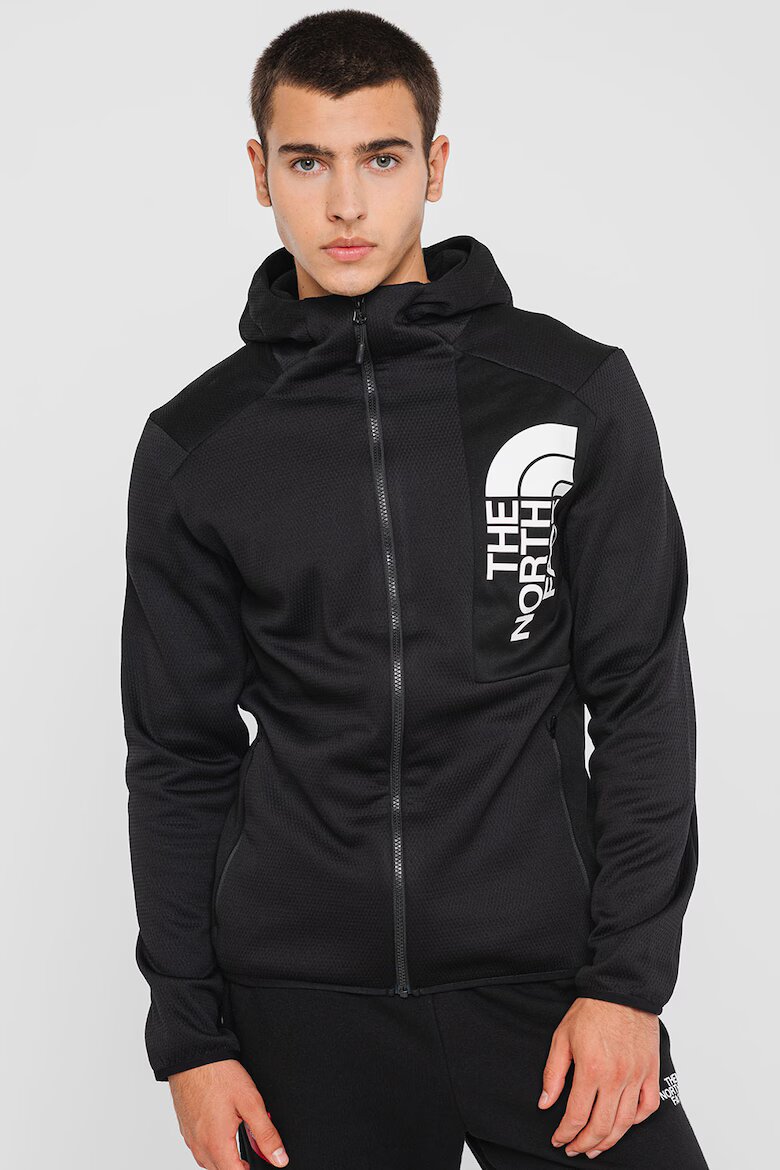 The North Face Худи Merak за хайкинг с цип Избеляло черно