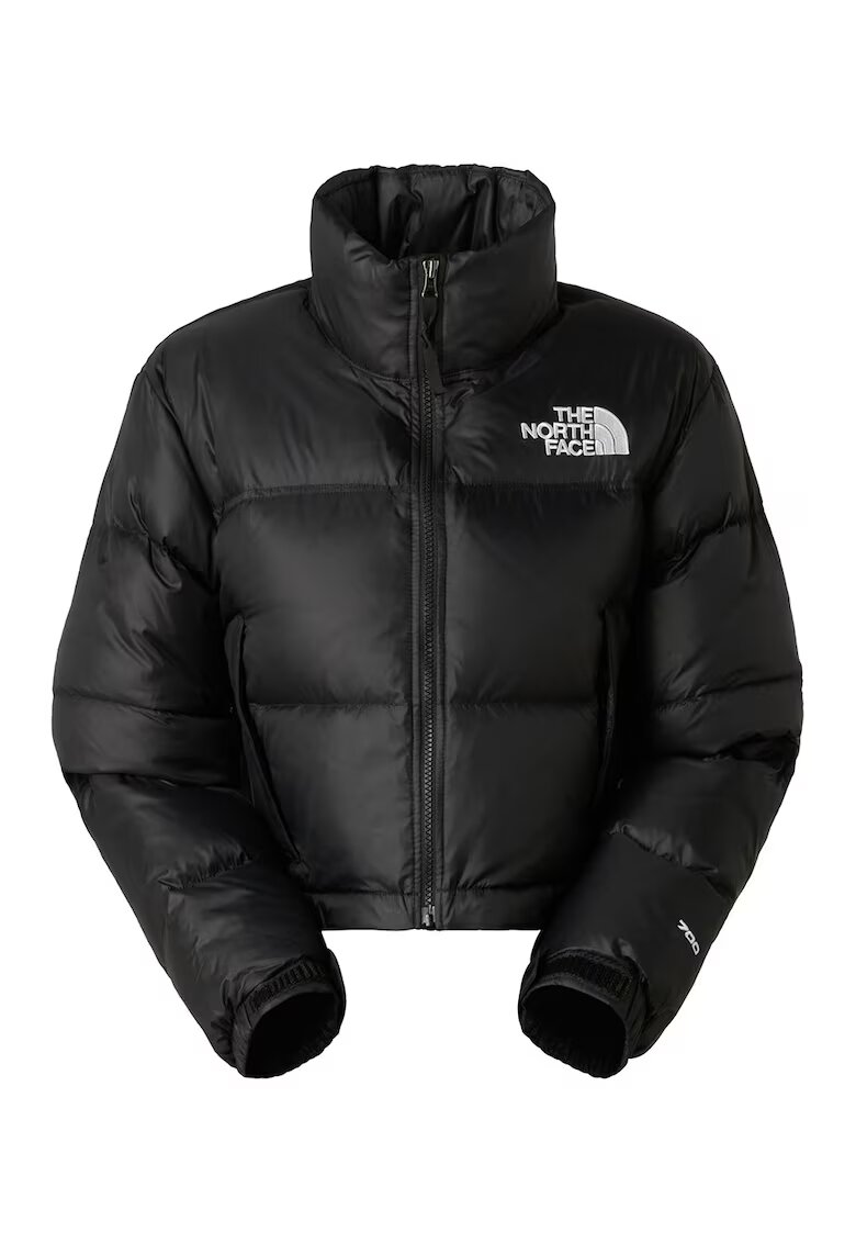The North Face Късо зимно яке Nuptse с пухена вата - Черен/Избеляло черно