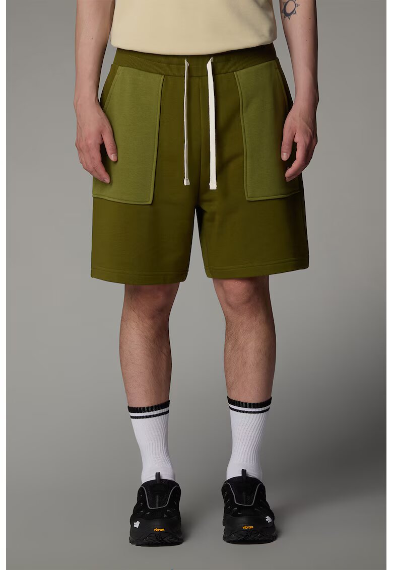 The North Face Мъхест къс панталон с памук и джобове