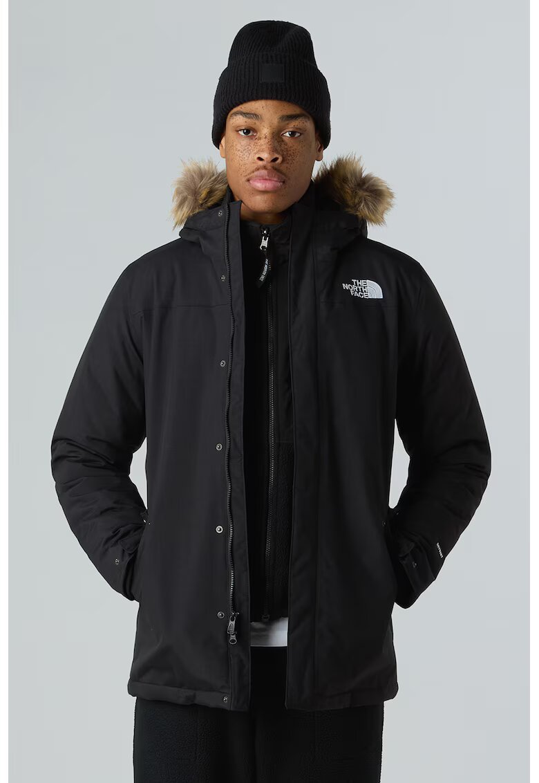 The North Face Непромокаема парка Zaneck с отделящ се еко пух - Бял/Черен