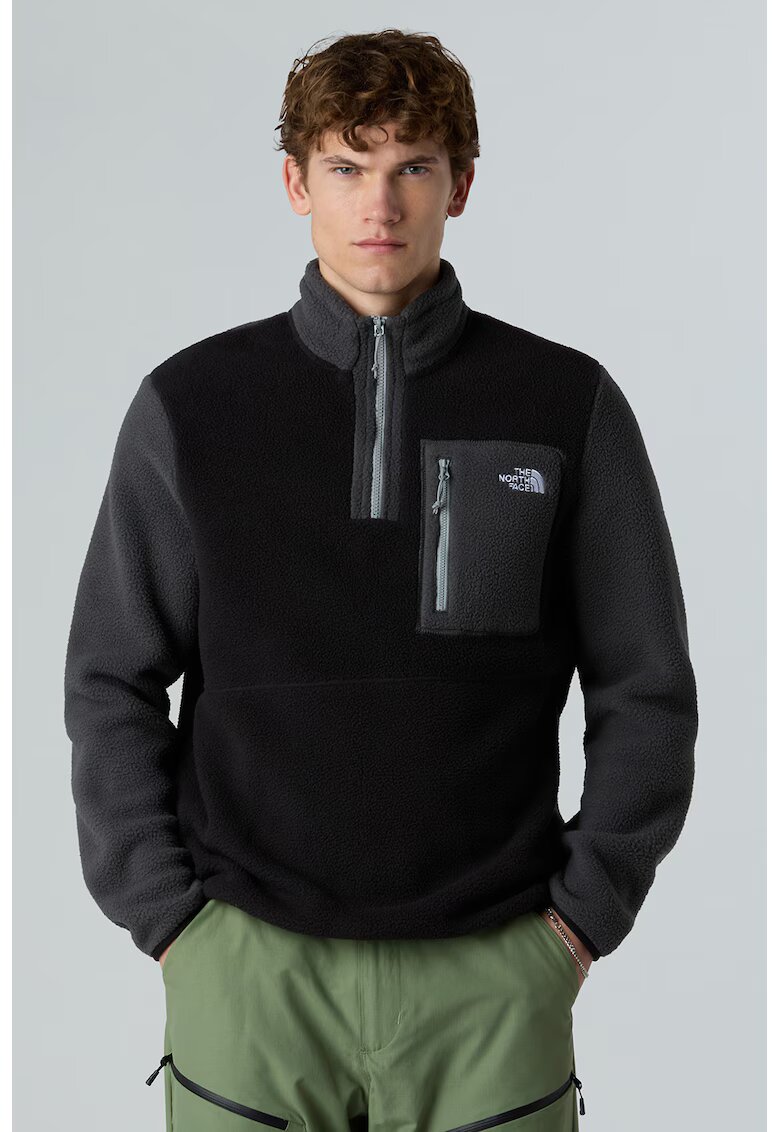 The North Face Поларен суитшърт Yumiori с къс цип - Черен/Tъмносив