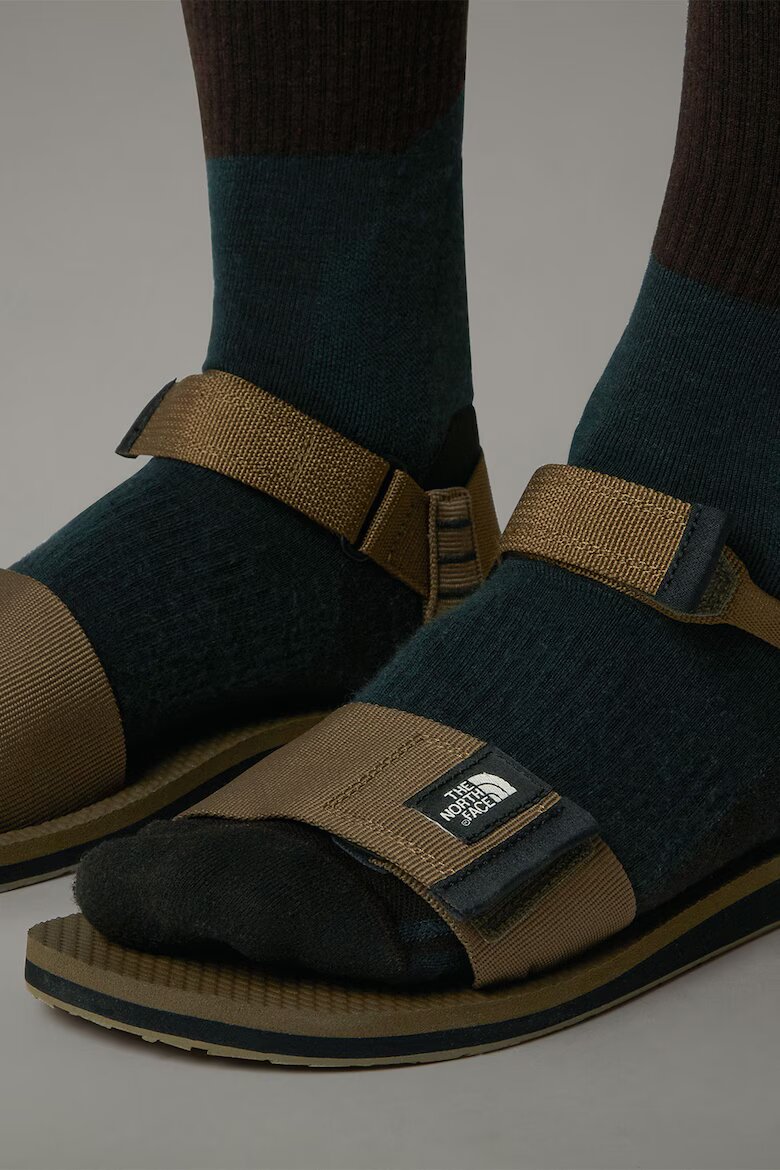 The North Face Равни сандали с лого Тъмно каки