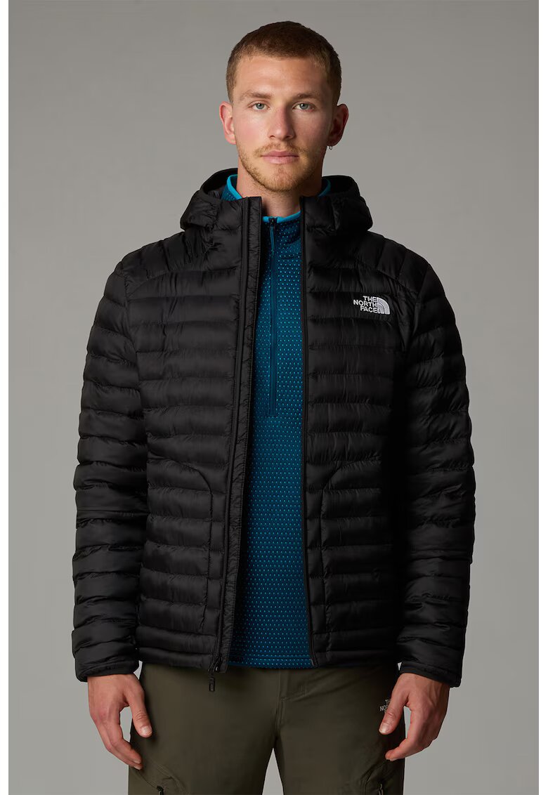 The North Face Зимно яке Huila за хайкинг с качулка - Черен/Tъмносив