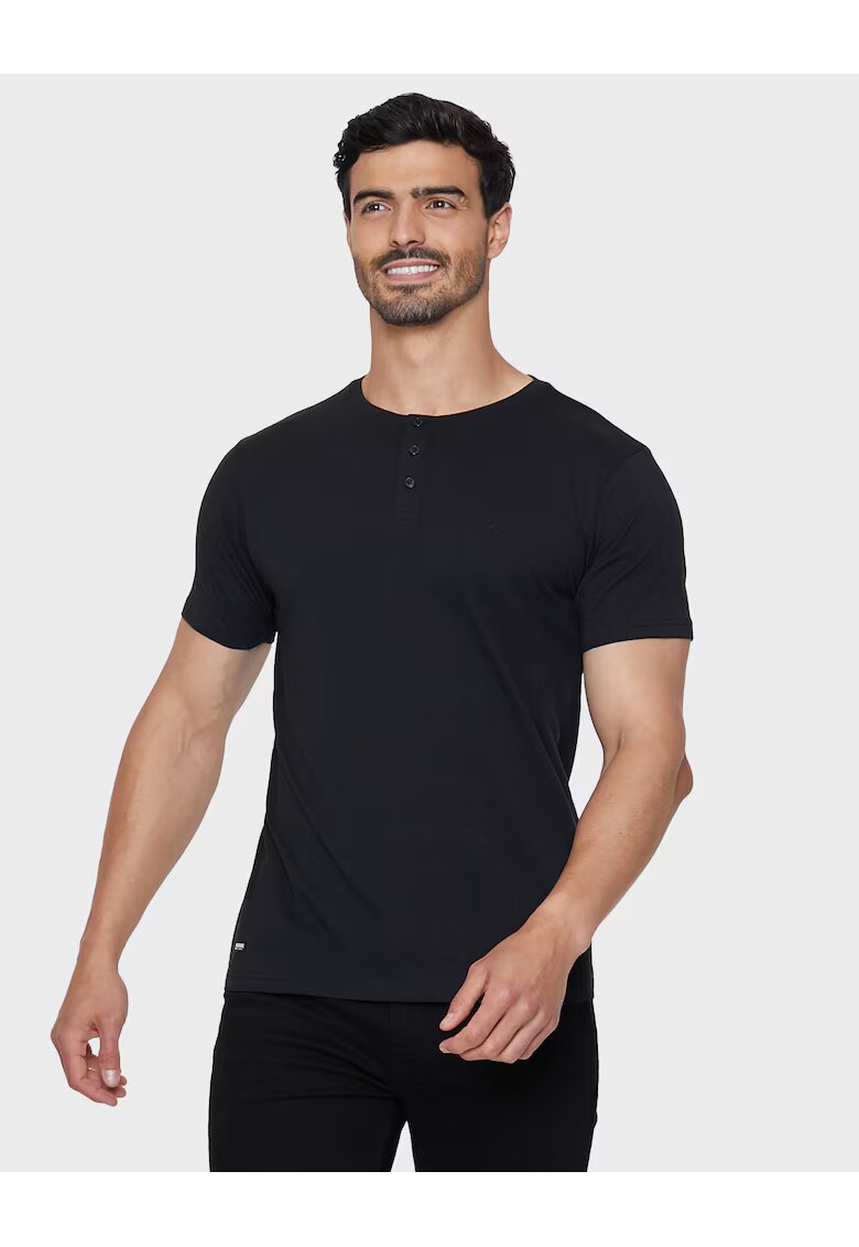 Threadbare Тениски Grandad 3115 тип Henley - 5 чифта - Многоцветен
