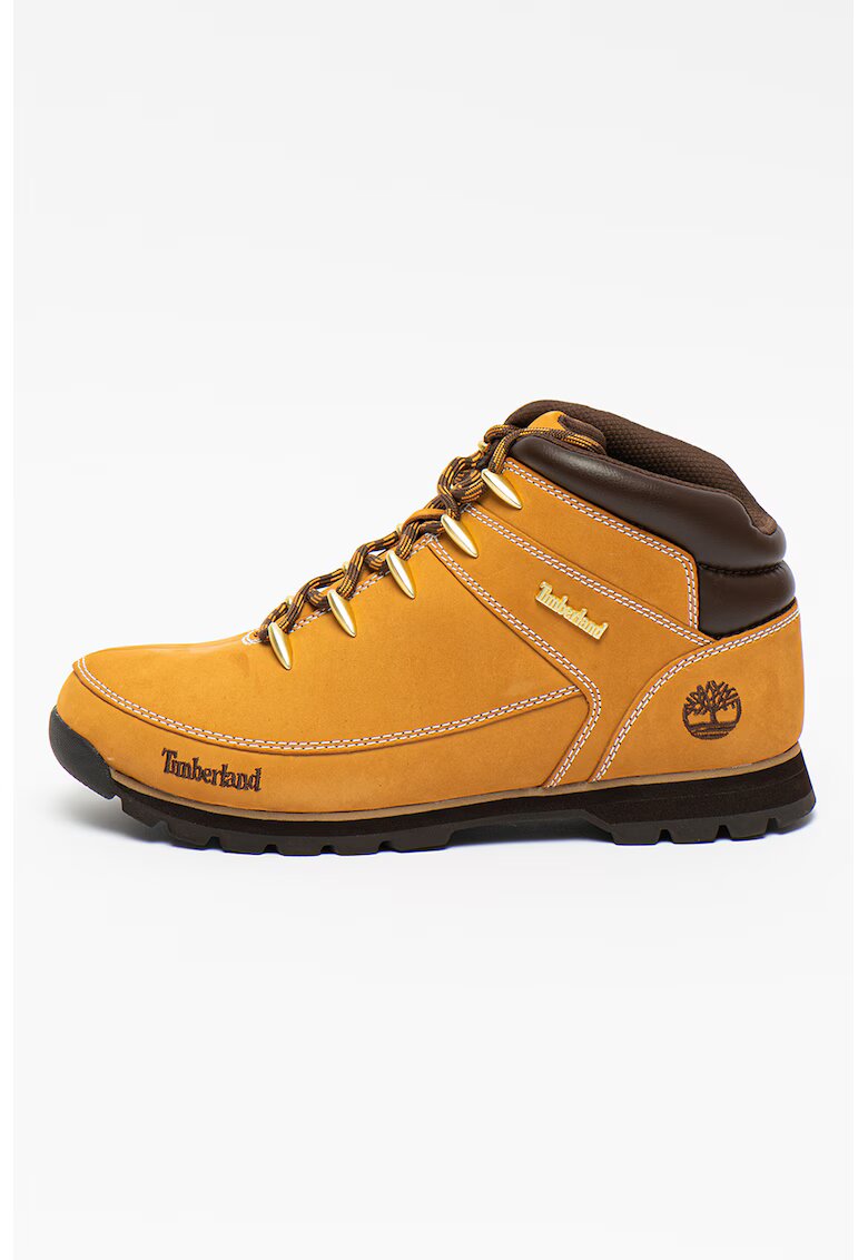 Timberland Боти Euro Sprint Hiker от набук - Тъмнокафяв/Карамел